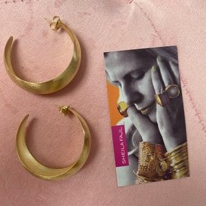 GOLD HOOPS //SHEILA FAJL BRAND 18K PLATED
